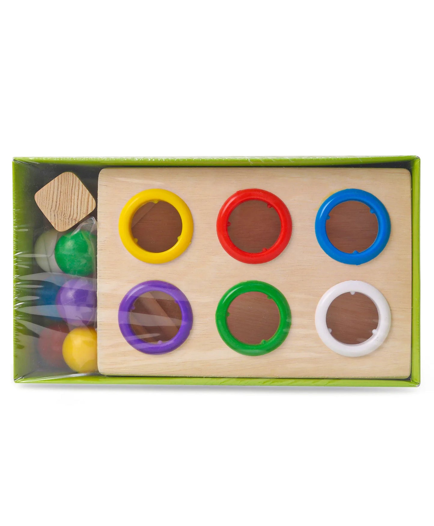 Preschoolers Wooden Hammer Ball Push Knock Pounding Montessori Game Toys for Kids Baby - 6 pcs Ball Set for 3-6 Years