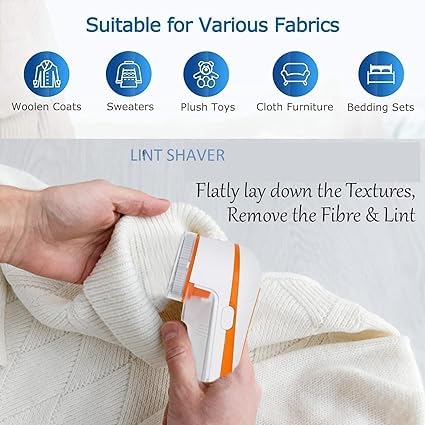 LINT Remover for Clothes -208 Fur Remover Electric Fur Remover for All Types of Clothes, Fabrics - Fabric Shaver Tint and Dust Remover