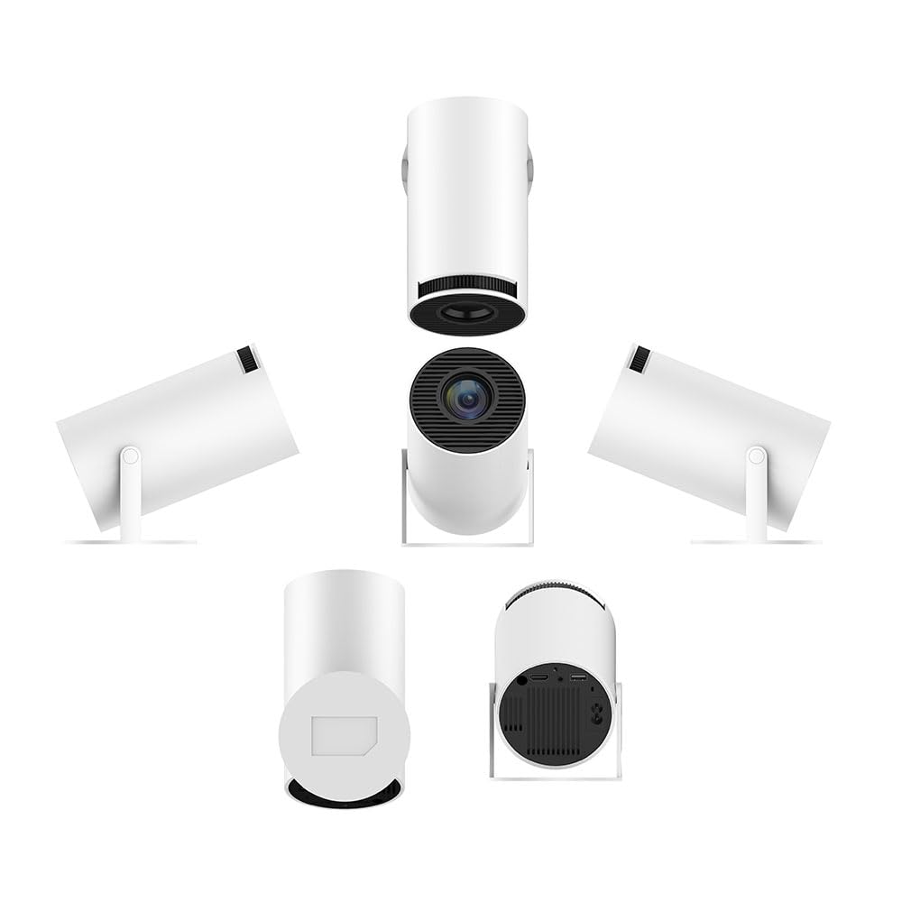 Smart Projector for Home 4K Support, Native 720p HD Resolution, 2500 Lumen, Rotabable Design, Speaker, Android 11 with Built-in Apps (Netflix, Prime, YouTube) WiFi, 100''Max Display