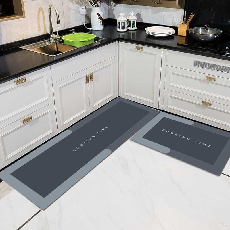 2 Pcs Kitchen Mats, Waterproof Memory Foam Kitchen Rugs, Standing Desk Mat Floor Mats, Comfort Runner Rug Carpets for Kitchen Floor, Sink
