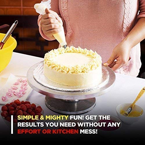 12 Piece Cake Decorating Set Frosting Icing Piping Bag Tips with Steel nozzles. Reusable & Washable