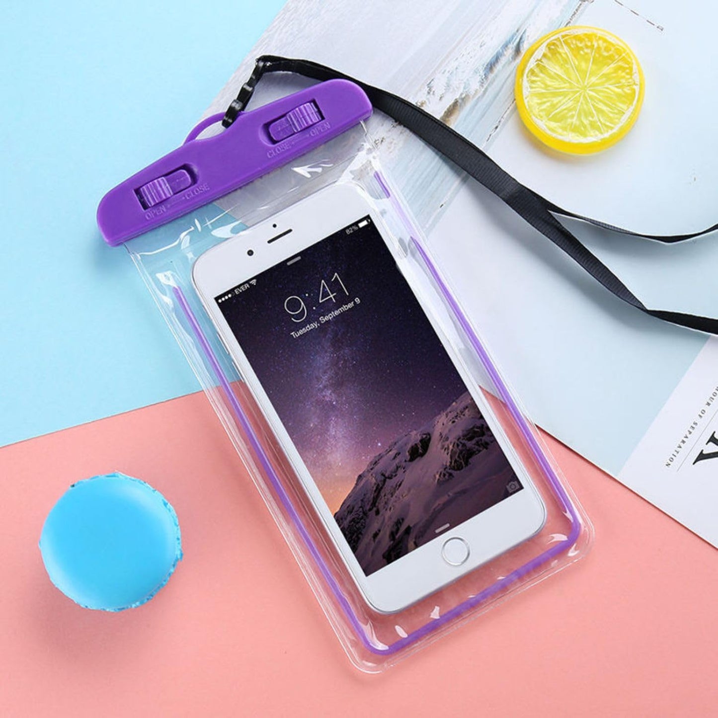 Waterproof Pouch Cell Phone Dry Bag Case for iPhone, Samsung, Pixel, One Plus, up to 7.0 inch – All Mobile Phones Transparent (Pack of 2)