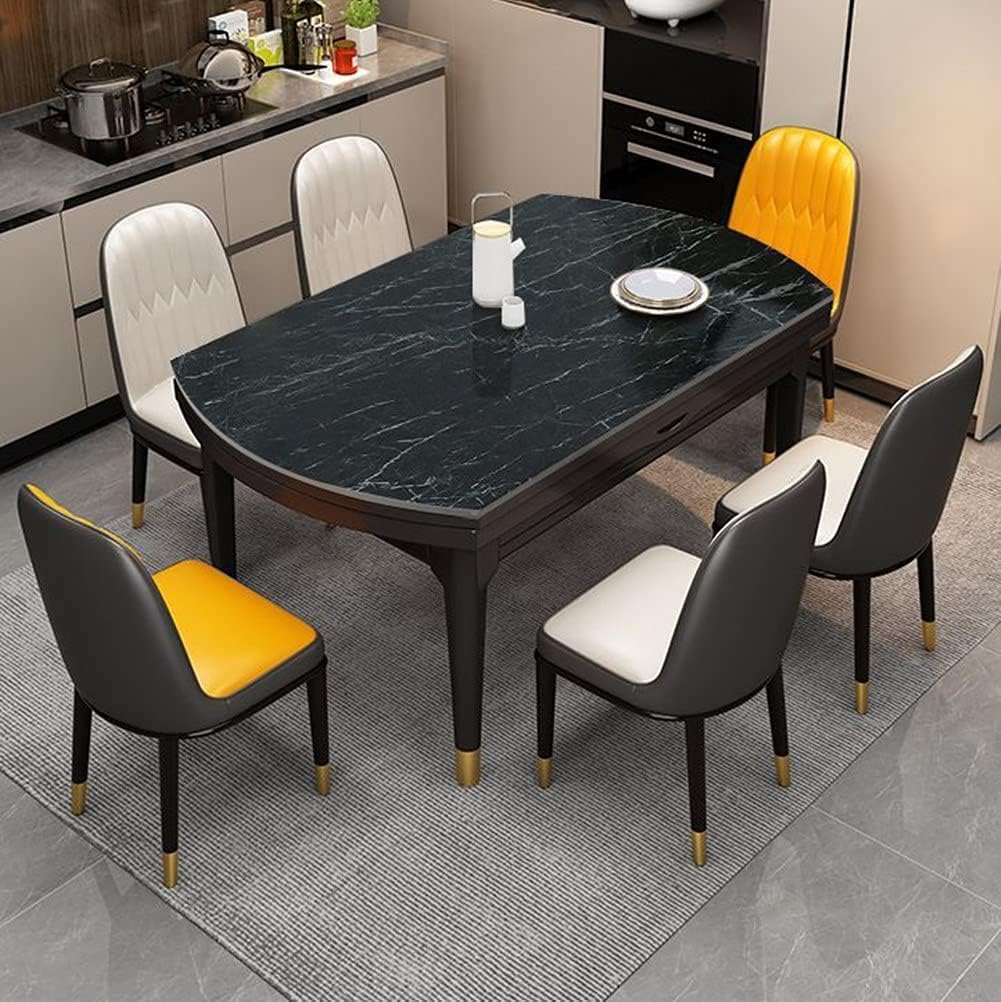Self-Adhesive Kitchen Shelf Liner Roll - Oil-Proof, Waterproof Black Marble Wallpaper for Cabinets, Cupboards and Floors Black (60×200 cm, Pack of 1)