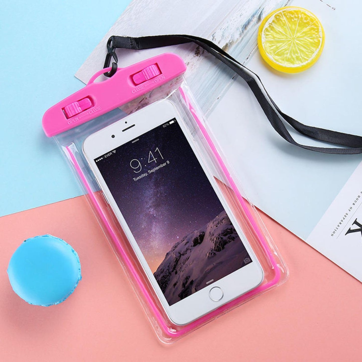 Waterproof Pouch Cell Phone Dry Bag Case for iPhone, Samsung, Pixel, One Plus, up to 7.0 inch – All Mobile Phones Transparent (Pack of 2)