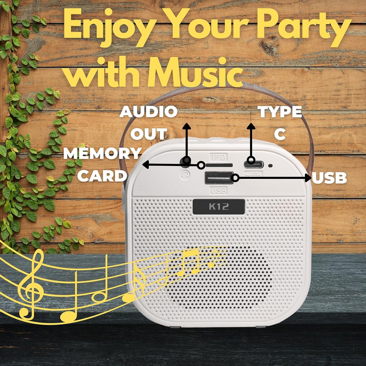 Karaoke Machine for Kids and Adults, Portable Bluetooth Mini Karaoke Microphone Speaker with Wireless Mic and Light, Gift Toy for Smartphones, Birthday, Family, Home Party (Colour: Multi)