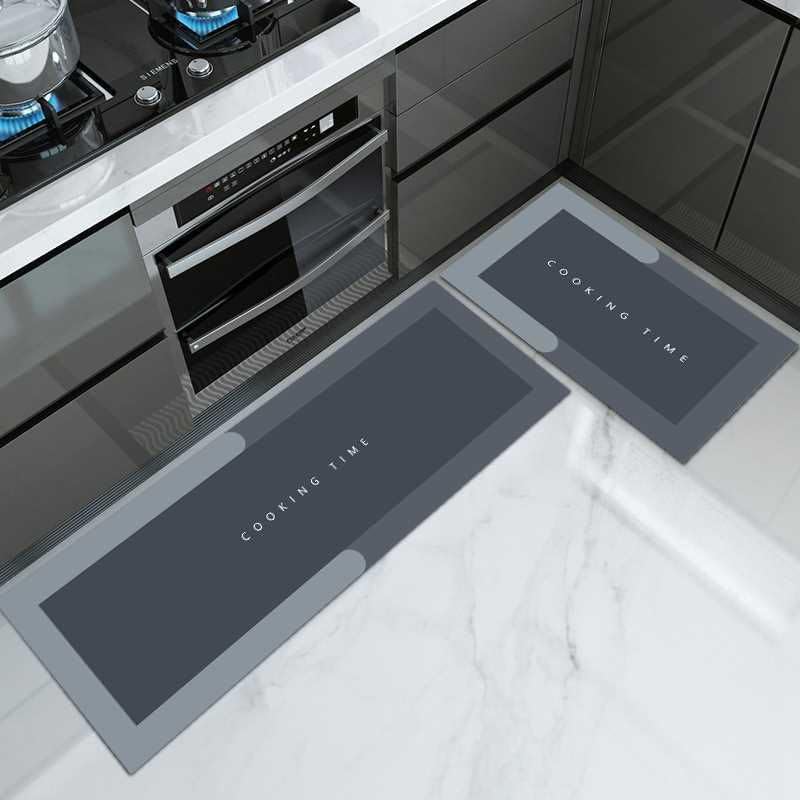 2 Pcs Kitchen Mats, Waterproof Memory Foam Kitchen Rugs, Standing Desk Mat Floor Mats, Comfort Runner Rug Carpets for Kitchen Floor, Sink