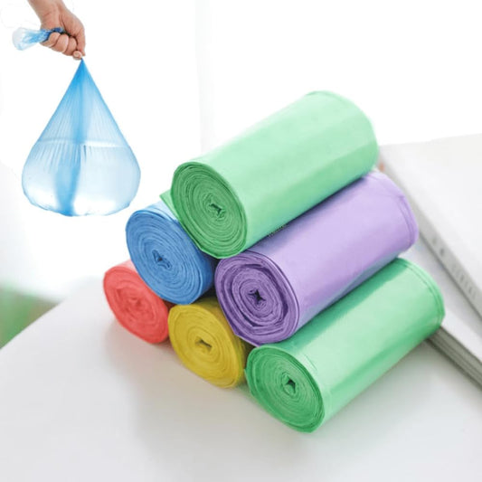 Garbage-Bags-Plastic-Simple-Flat-Garbage-Bag-Point-Break-Flat-Garbage-Bags-Garbage-Bags-for-Dustbin-19 x 21 inches-100 bags(Multi Color) (MW8)