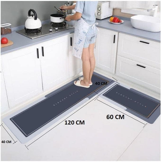 2 Pcs Kitchen Mats, Waterproof Memory Foam Kitchen Rugs, Standing Desk Mat Floor Mats, Comfort Runner Rug Carpets for Kitchen Floor, Sink