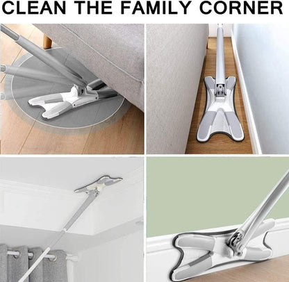 X- Shape Cleaning MOP Floor Cleaner dust Cleaner, Dry Wet mop Hand-Free House Hold Cleaning Tool (Home & Office)