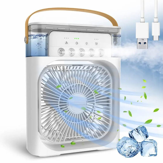 Mini Cooler for Room Cooling Mini AC Portable Mini Fan Artic Cooler with 7 Colors LED Light, 1/2/3 H Timer, 3 Wind Speeds and 3 Spray Modes for Office,Home,Dorm,Travel