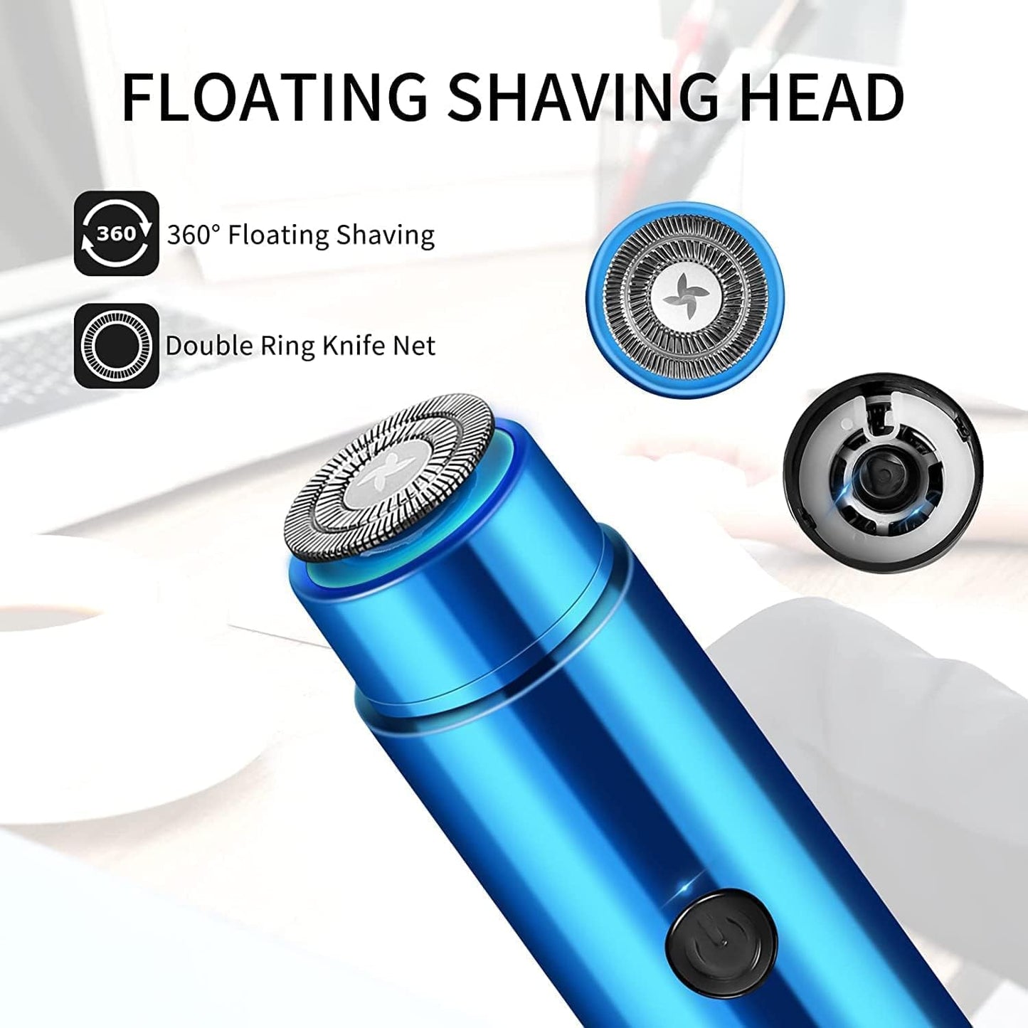 Mini Electric Shaver Portable Shaver Men And Women, Shaving Machine Pocket Beard Trimmer Electric Razor for Unisex, USB Rechargeable Multipurpose Hair Shavers for Face
